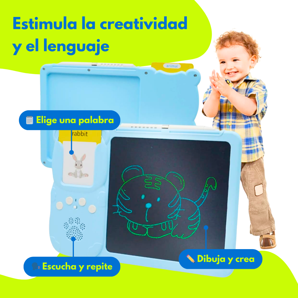 Pizarra mágica interactiva para aprender inglés y español