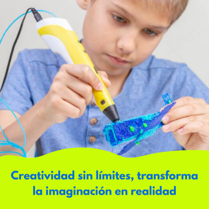 Lápiz 3D + 9 colores para crear en el aire