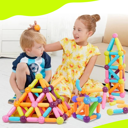 Bloques magnéticos 42 piezas: construcción para niños curiosos